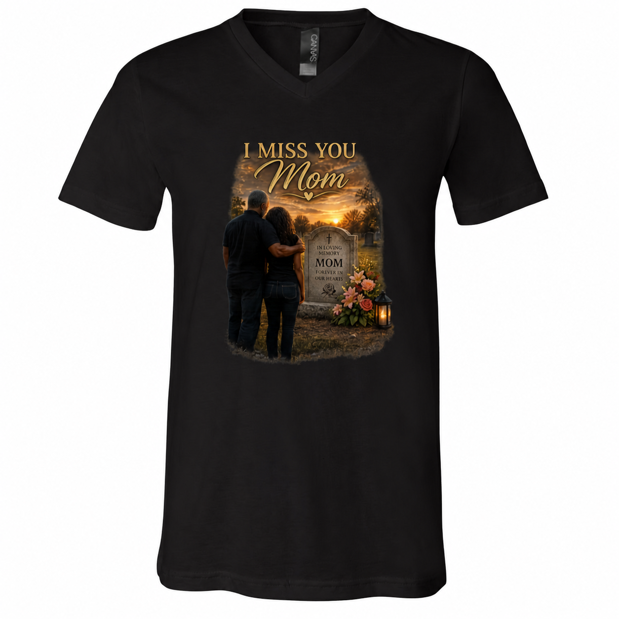 Forever In My Heart Mom Memorial V-Neck Shirt