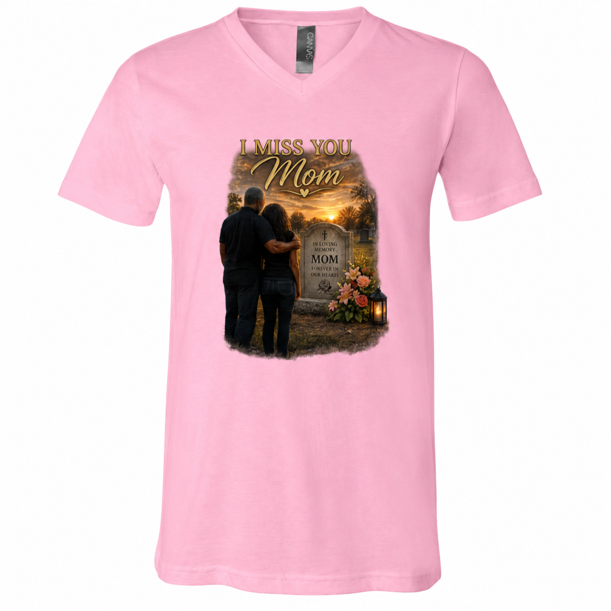 Forever In My Heart Mom Memorial V-Neck Shirt