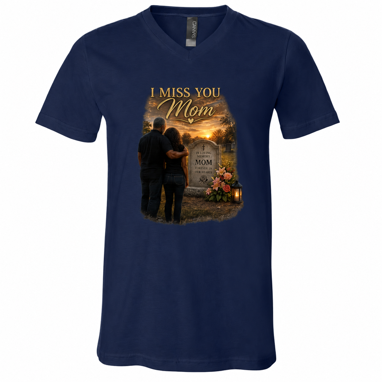 Forever In My Heart Mom Memorial V-Neck Shirt