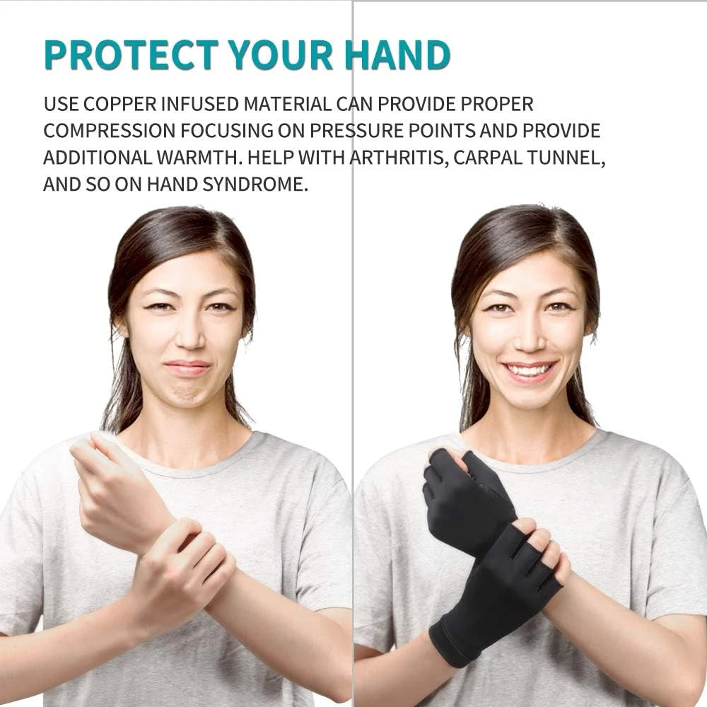 Copper Relief Compression Gloves