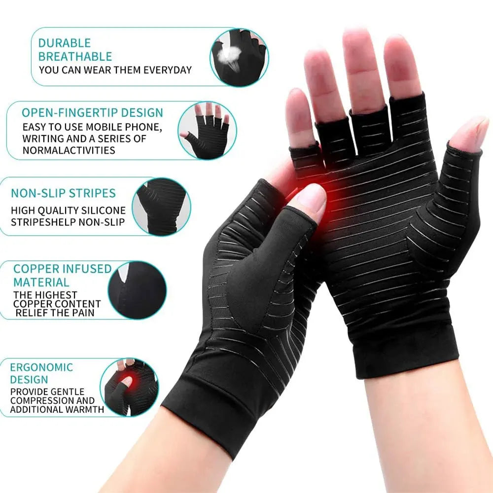 Copper Relief Compression Gloves